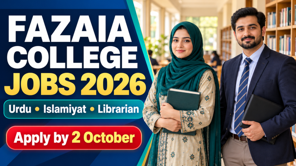Fazaia Degree College Kamra Jobs 2026 – Teachers & Librarian